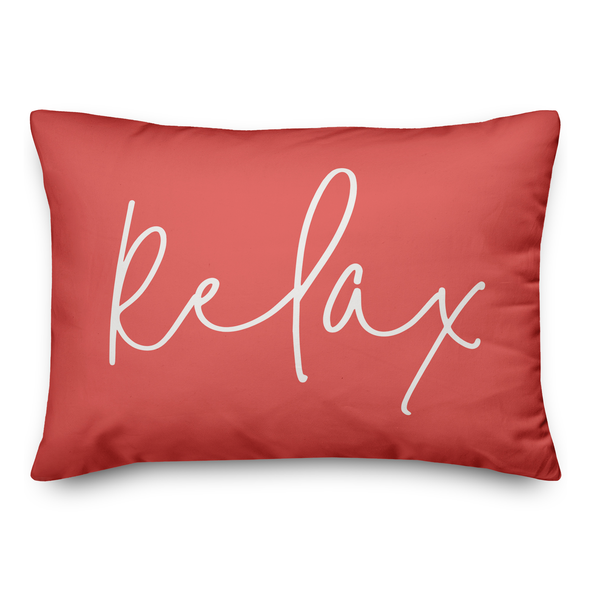 Almohada de interior/exterior Creative Products Relax Thin Script Coral 14x20 - Imagen 1 de 5