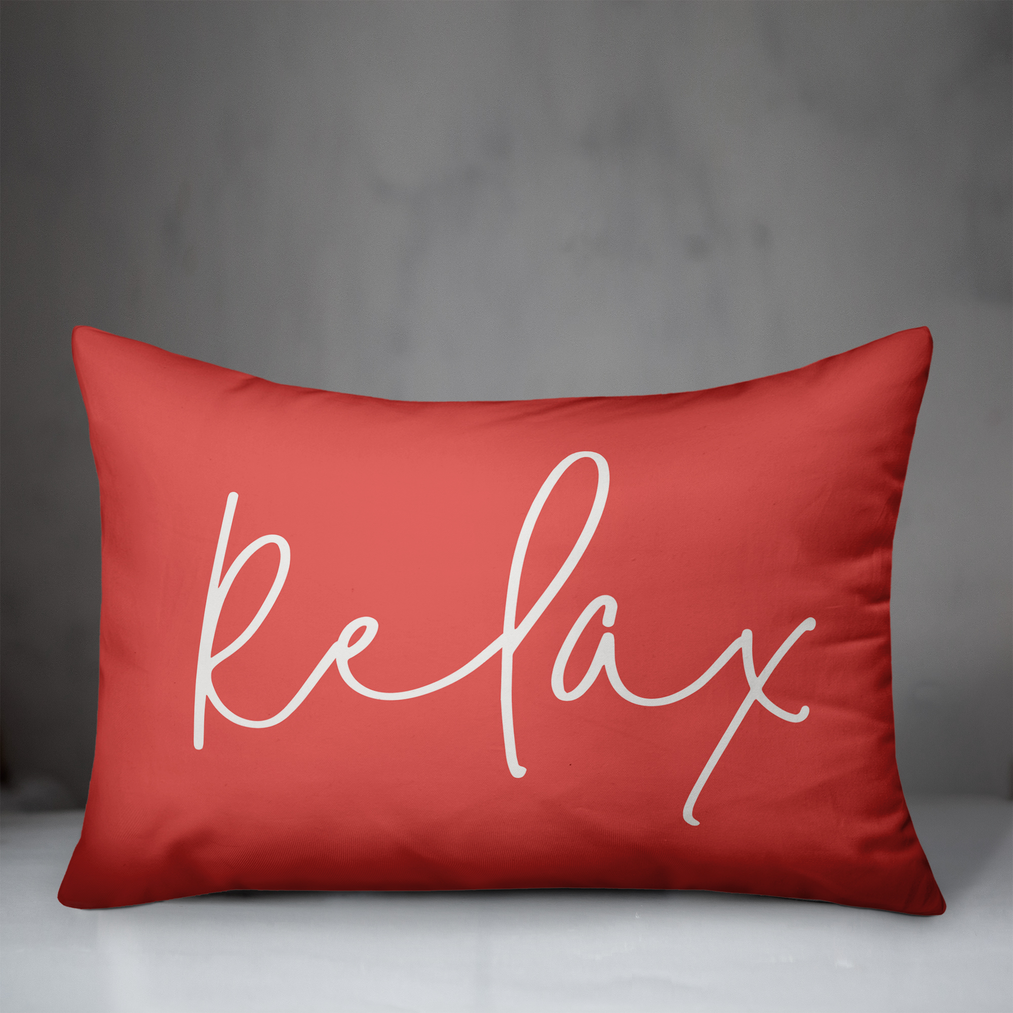 Almohada de interior/exterior Creative Products Relax Thin Script Coral 14x20 - Imagen 3 de 5