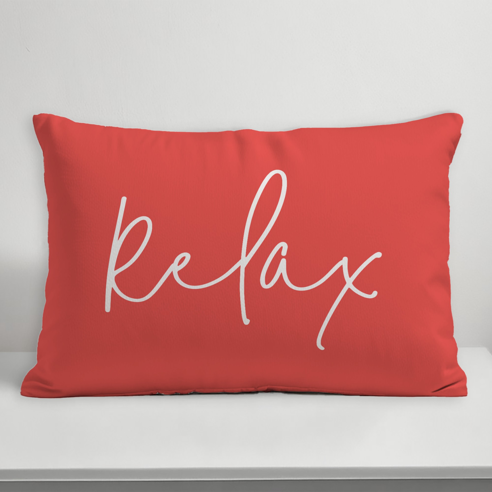 Almohada de interior/exterior Creative Products Relax Thin Script Coral 14x20 - Imagen 5 de 5