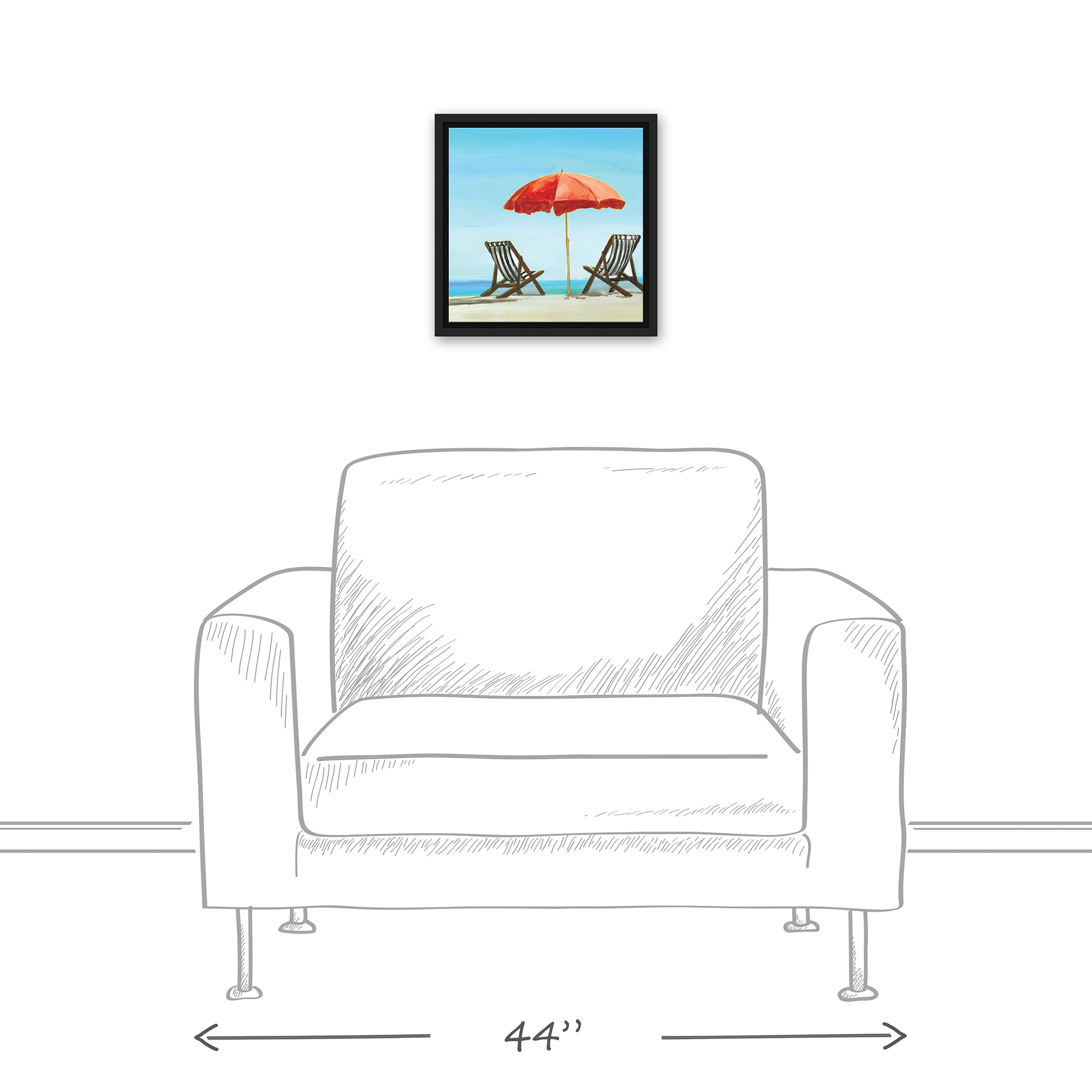 Arte de pared de lona Creative Products Lazy Beach Day 12 x 12 - Imagen 3 de 5
